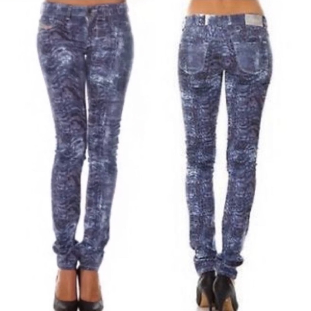 Diesel Women’s Livier -Sp Super Slim Jegging Low Waist Sz.26 Edgy Rock Sleek